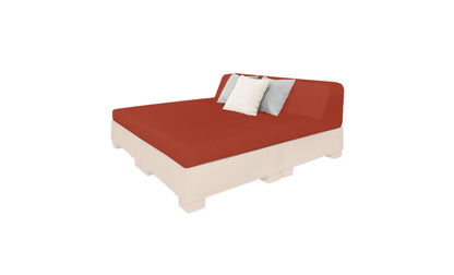 Ledge Affinity Square Sunbed with Backrest Cushion