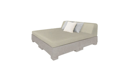 Ledge Affinity Square Sunbed with Backrest Cushion