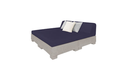Ledge Affinity Square Sunbed with Backrest Cushion