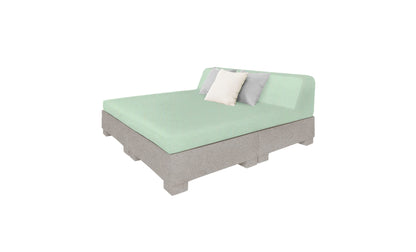 Ledge Affinity Square Sunbed with Backrest Cushion