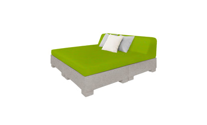 Ledge Affinity Square Sunbed with Backrest Cushion