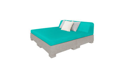 Ledge Affinity Square Sunbed with Backrest Cushion