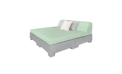 Ledge Affinity Square Sunbed with Backrest Cushion