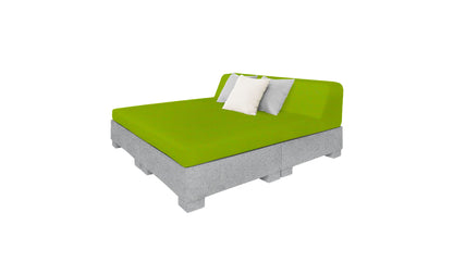 Ledge Affinity Square Sunbed with Backrest Cushion