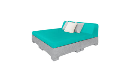Ledge Affinity Square Sunbed with Backrest Cushion