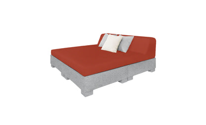 Ledge Affinity Square Sunbed with Backrest Cushion