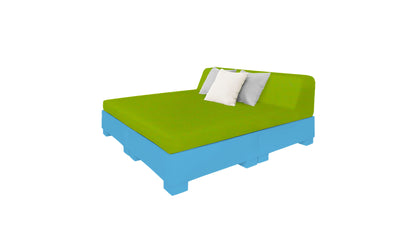 Ledge Affinity Square Sunbed with Backrest Cushion