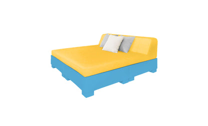 Ledge Affinity Square Sunbed with Backrest Cushion