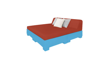 Ledge Affinity Square Sunbed with Backrest Cushion