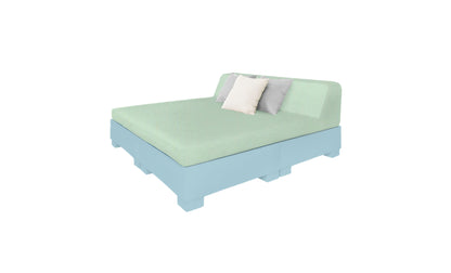 Ledge Affinity Square Sunbed with Backrest Cushion