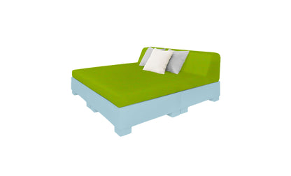 Ledge Affinity Square Sunbed with Backrest Cushion