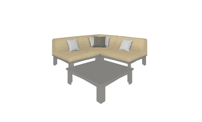 Ledge Mainstay Sectional 4 Piece Diamond