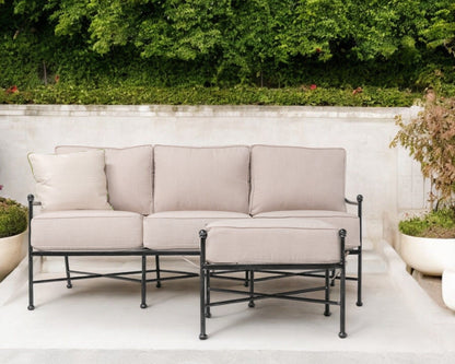 Sunset West Provence Sofa in Canvas Flax w/ Self Welt — View 4