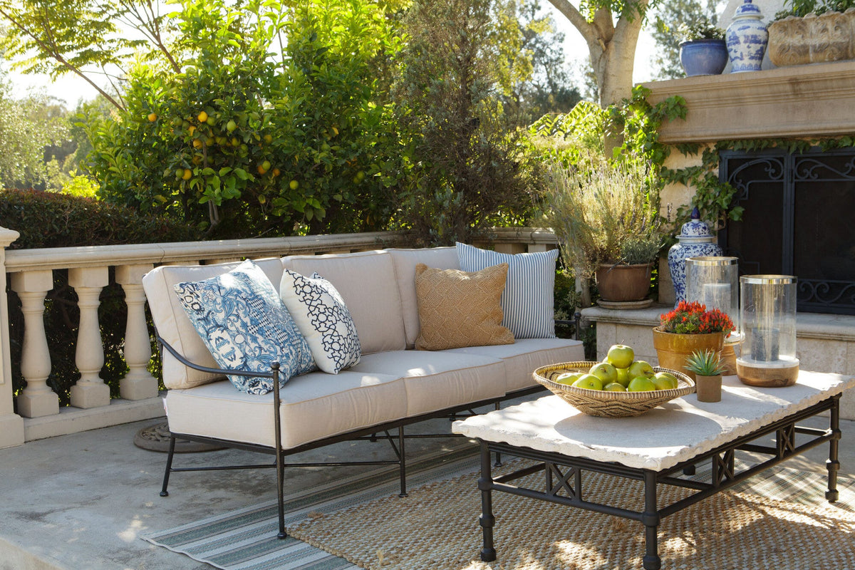Sunset West Provence Sofa in Canvas Flax w/ Self Welt — View 11