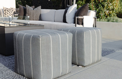 Sunset West Bazaar 18"Pouf Cube in Heritage Granite — View 6