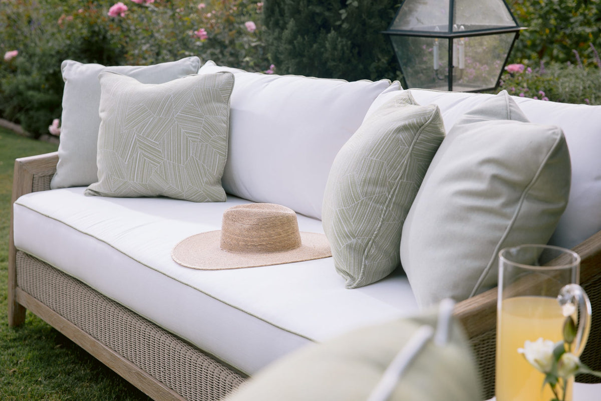 Sunset West Cambria Sofa in Canvas Canvas w/ Self Welt — View 6