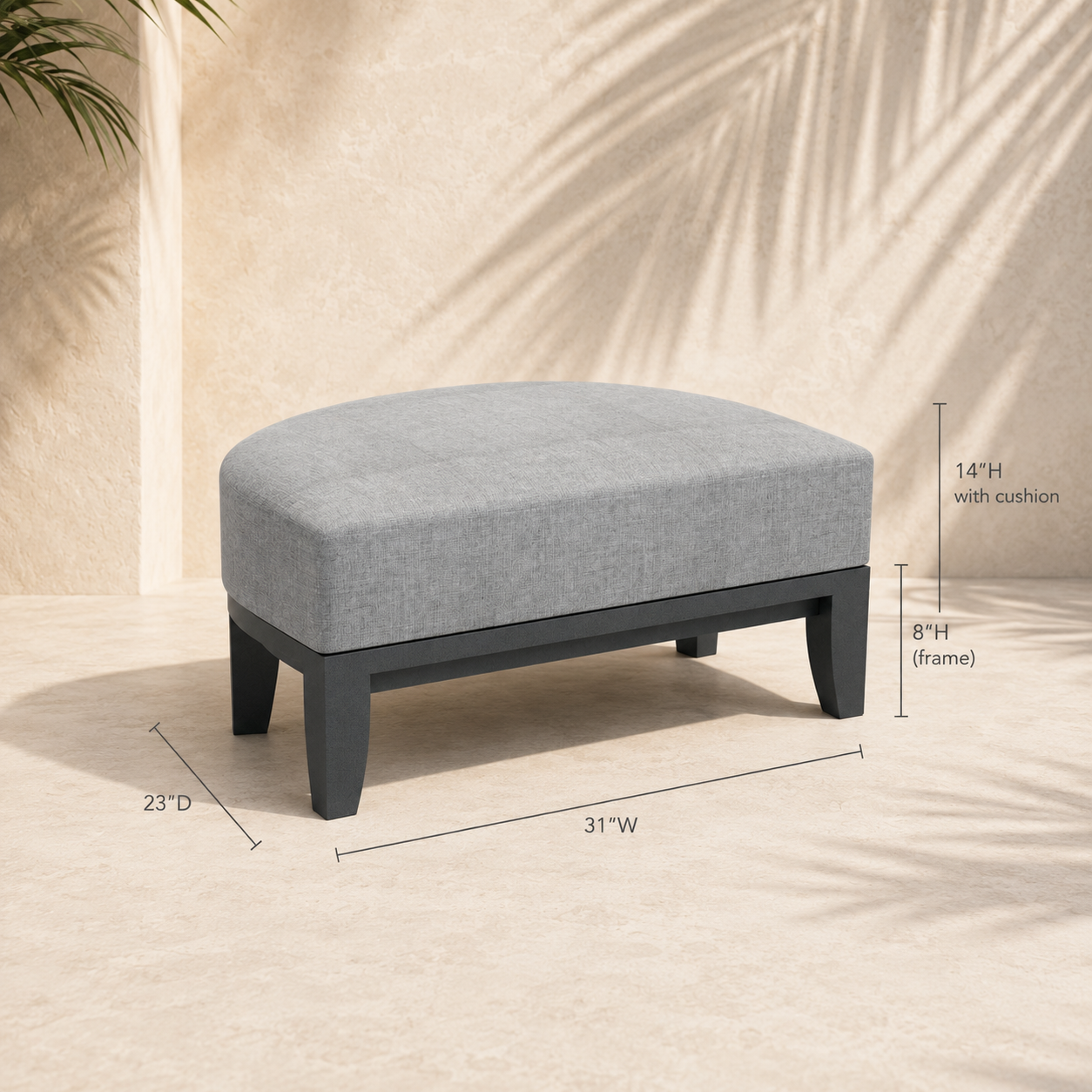 Coronado Aluminum Ottoman