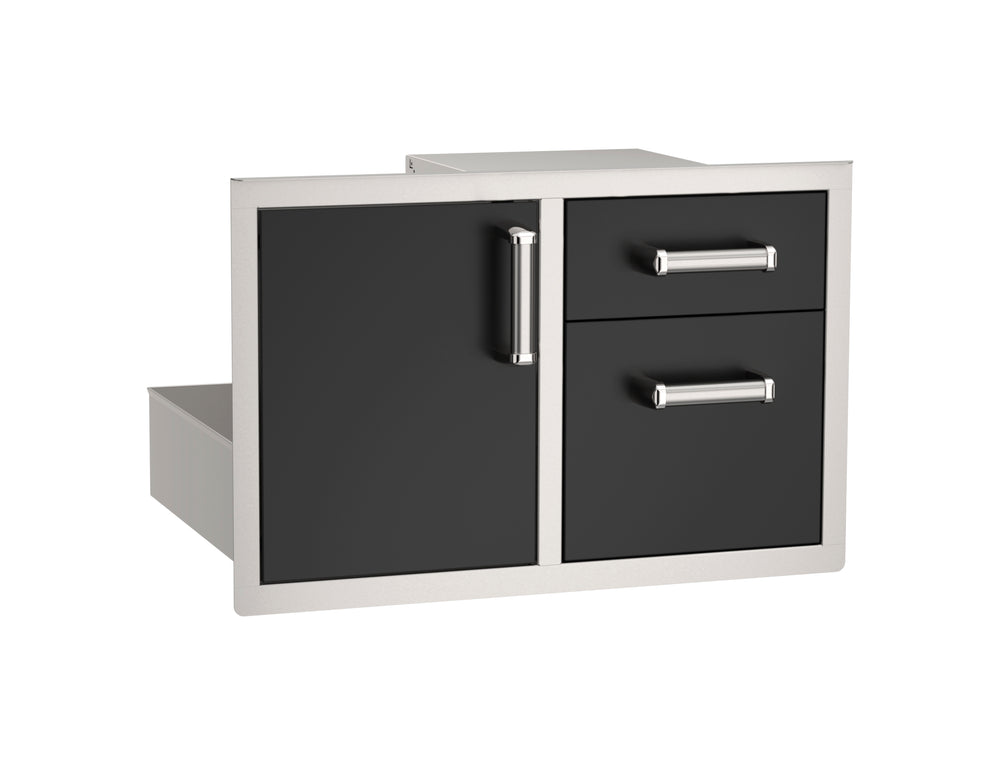 Fire Magic Black Door Drawer Combo