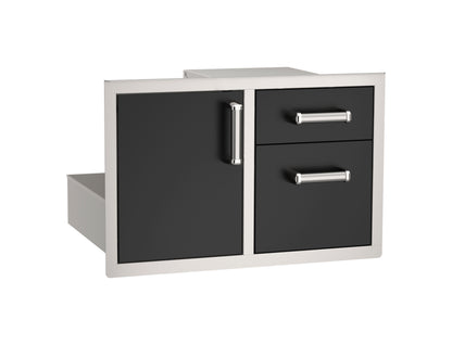 Fire Magic Black Door Drawer Combo