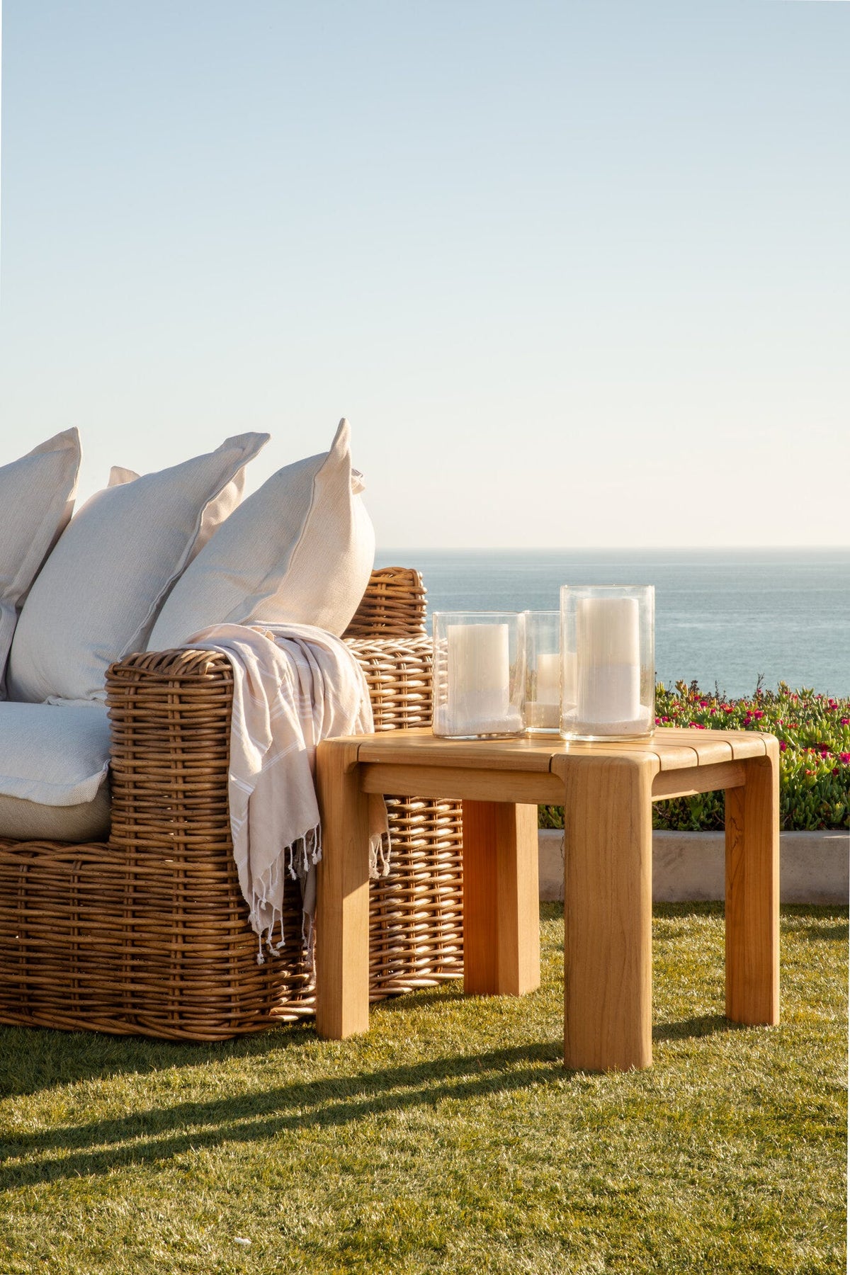 Sunset West Natural Teak Maui End Table — View 2