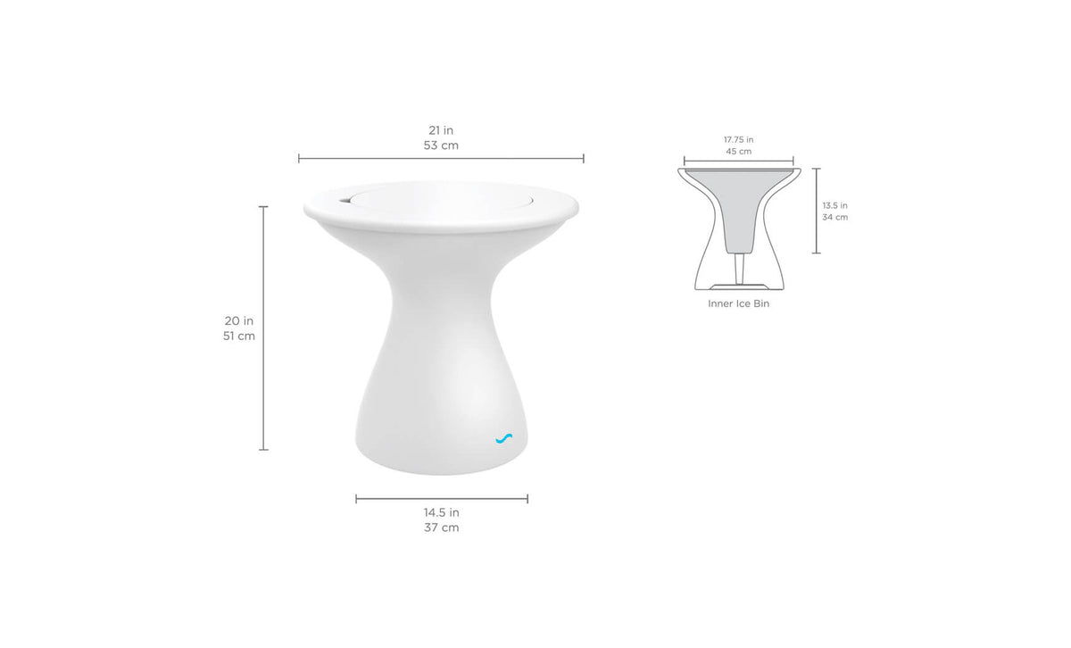 Ledge Autograph Tall Ice Bin Side Table
