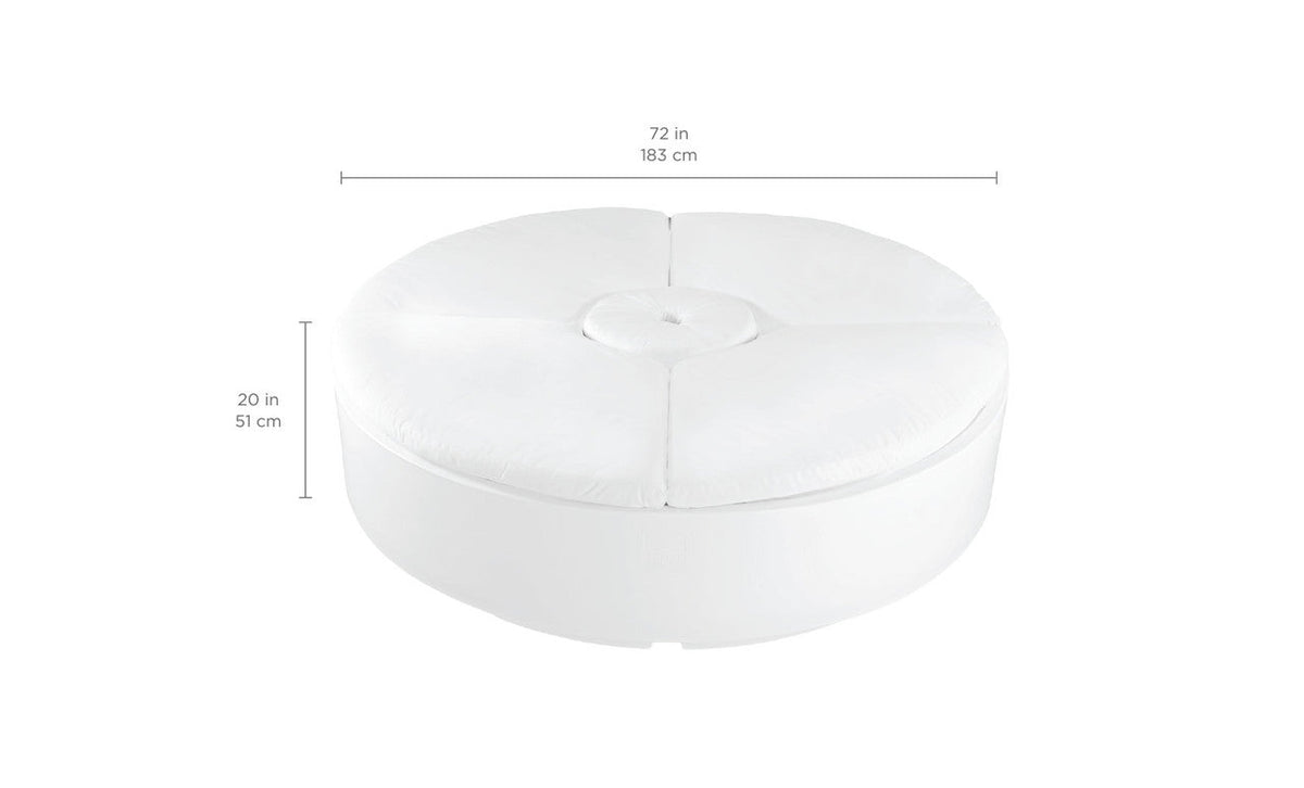 Ledge Signature Round Sunbed 5-Piece with Umbrella Hole
