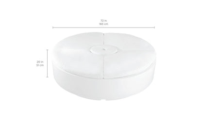 Ledge Signature Round Sunbed 5-Piece with Umbrella Hole