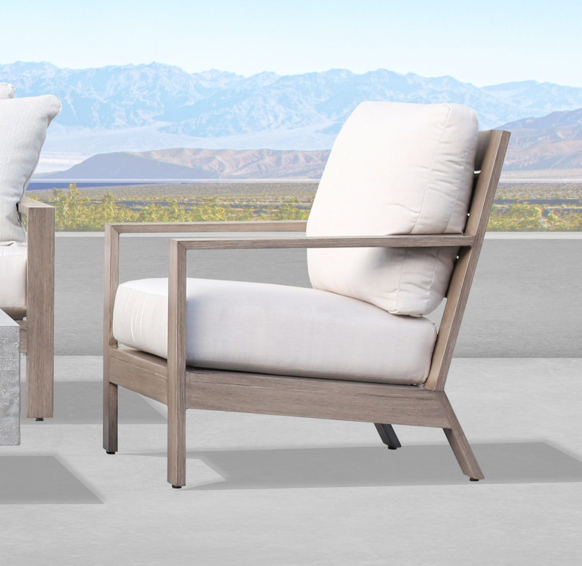 Sunset West Laguna Club Chair in Canvas Flax, No Welt