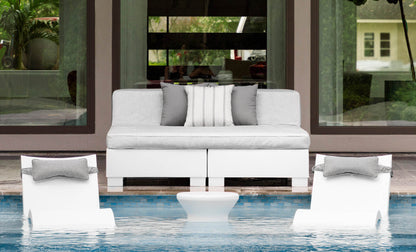 Ledge Affinity Square Sunbed with Backrest Cushion