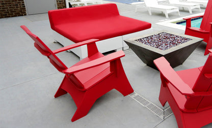Ledge Affinity Square Sunbed with Backrest Cushion