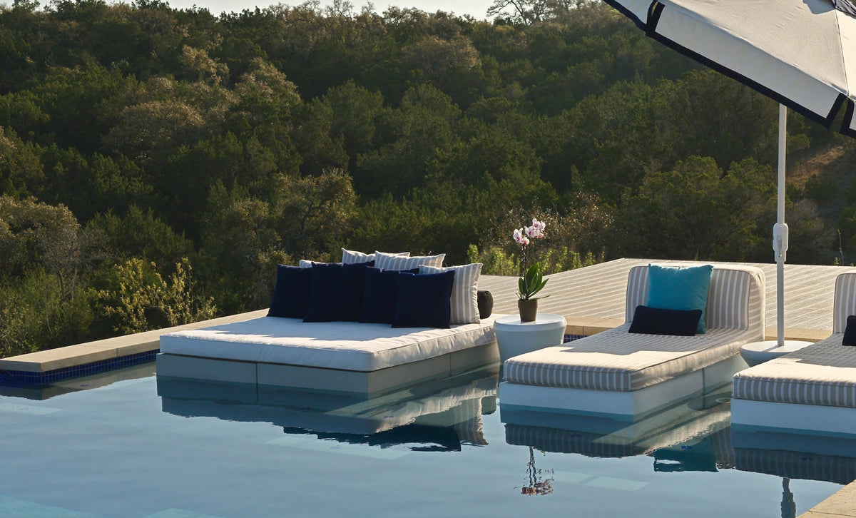 Ledge Affinity Square Sunbed with Flat Cushion