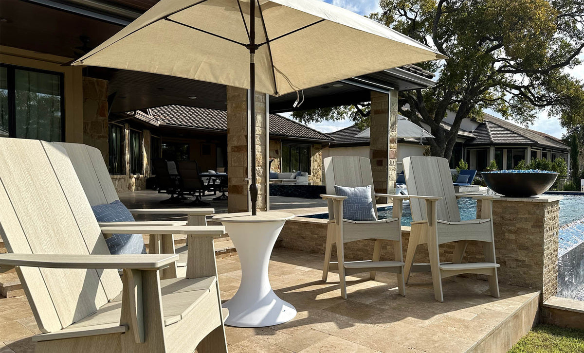 Ledge 11' Octagon Pulley Essential Fiberglass Umbrella