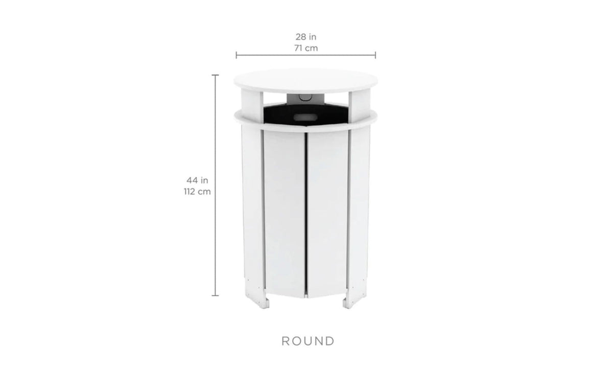 Ledge Mainstay Round Trash Bin