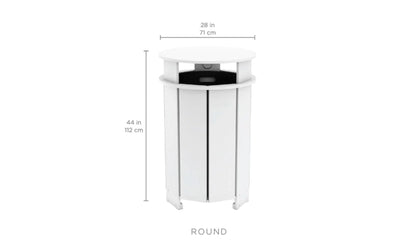 Ledge Mainstay Round Trash Bin