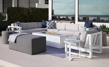 Sunset West Newport Armless Club Chair in Cast Silver, No Welt — View 4