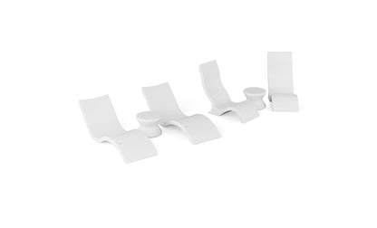 Ledge Signature Chaise with Chairs and Side Table In-Pool 6-Piece Set
