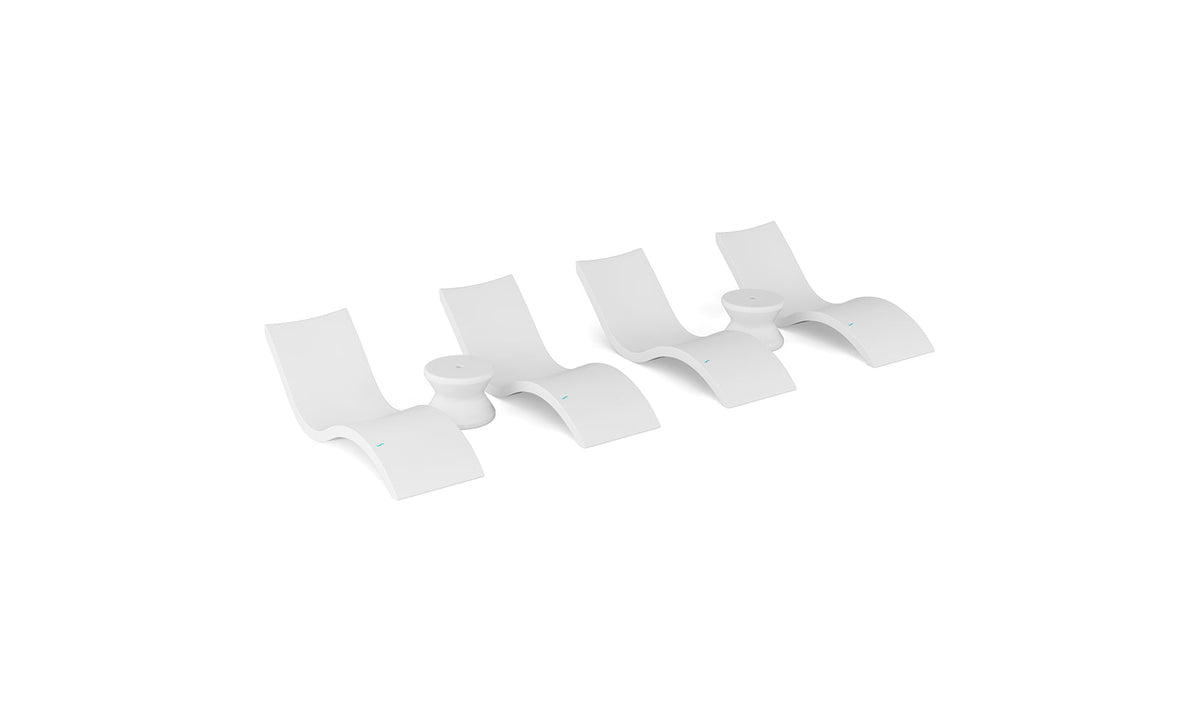 Ledge Signature Chaise and Side Table In-Pool 6-Piece Set