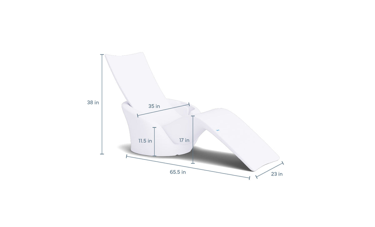 Ledge Autograph Chaise Island Lounge In-Pool & Patio Set