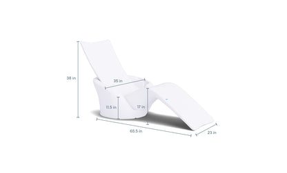 Ledge Autograph Chaise Island Lounge In-Pool & Patio Set