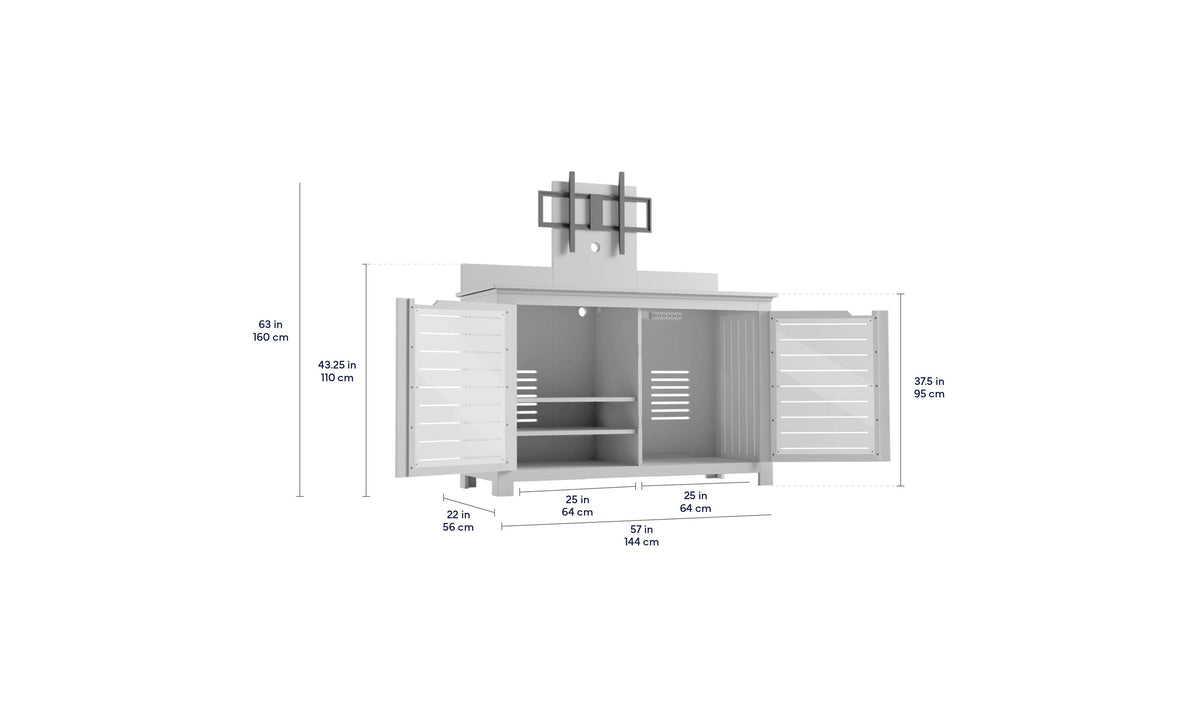 Ledge Mainstay Bar Credenza with TV Mount