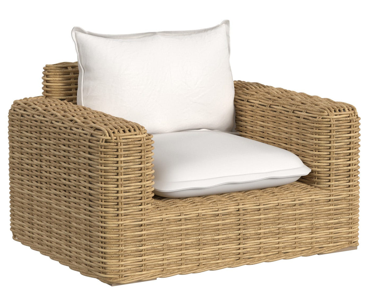 Sunset West Playa Club Chair in Soothe Pearl w/ Flange Welt — View 2