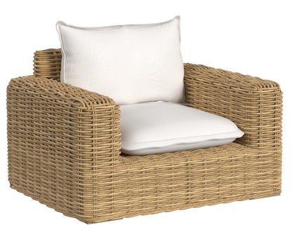 Sunset West Playa Club Chair in Soothe Pearl w/ Flange Welt — View 2