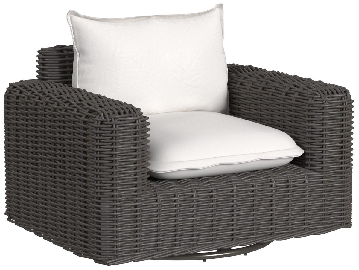 Sunset West Cabo Swivel Club Glider in Soothe Pearl w/ Flange Welt — View 2
