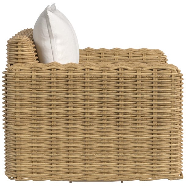 Sunset West Playa Club Chair in Soothe Pearl w/ Flange Welt — View 4