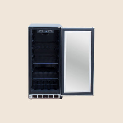 15" 3.2 Cu Outdoor Rated Refrigerator w/ Glass Door by Summerset