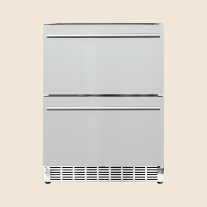 24" 5 Cu. Deluxe Outdoor Rated 2-Drawer Refrigerator by Summerset