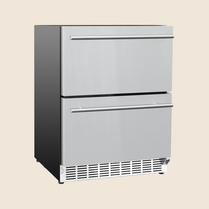 24" 5 Cu. Deluxe Outdoor Rated 2-Drawer Refrigerator by Summerset