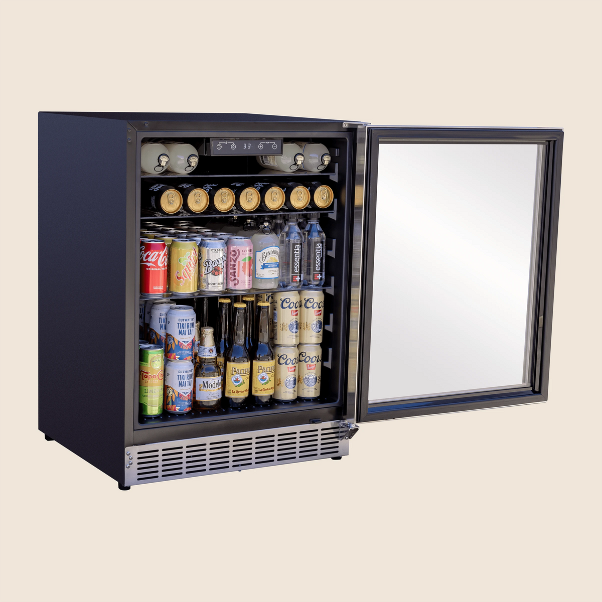 24" 5 Cu. Outdoor Rated Refrigerator w/ Glass Door by Summerset