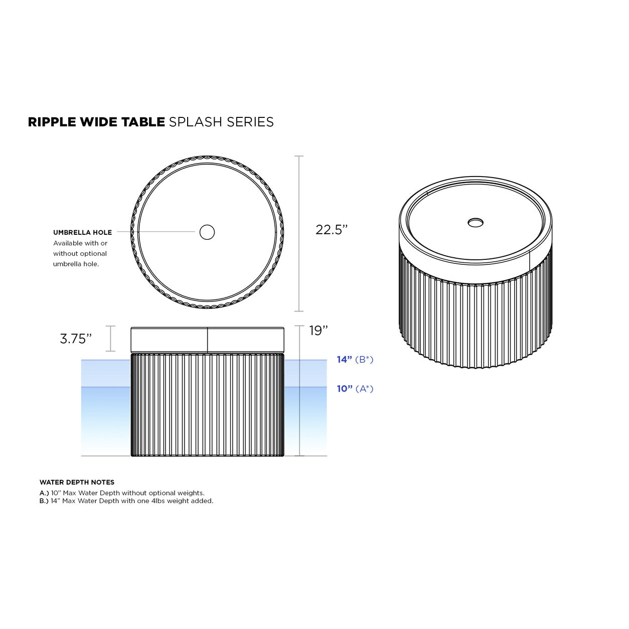 Ripple Wide Table