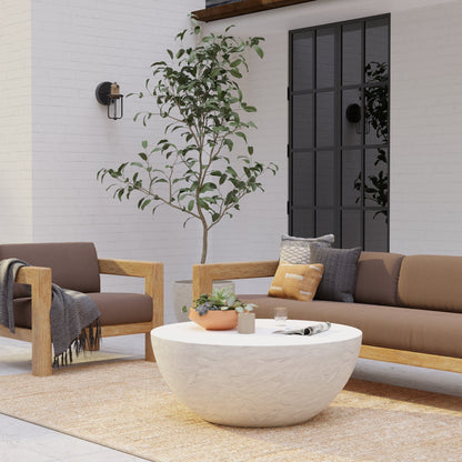 Sunset West Bazaar Antique Stone Bowl Coffee Table